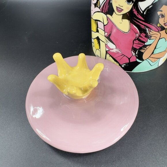 Disney Princess Ceramic Coffee Mug Cup With Crown Lid 18oz Mug Cup Multicolor - Picture 10 of 16